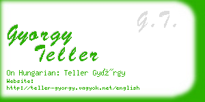 gyorgy teller business card